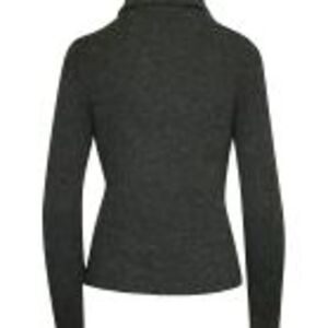 Prada Knitted Sweater with Leather Bodice in Grey Virgin Wool
